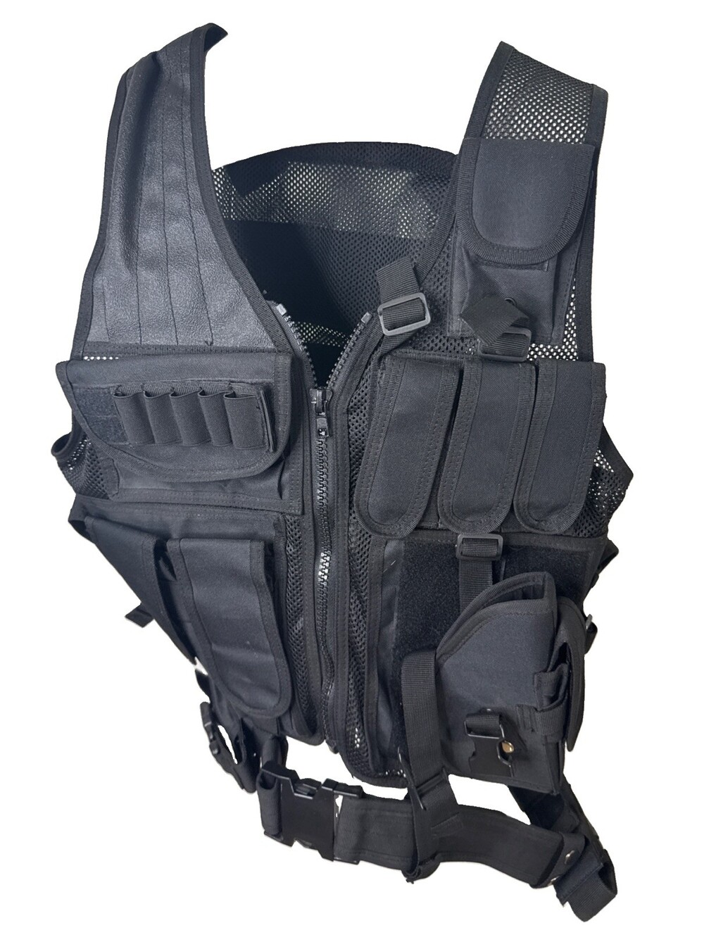 Military Tactical Vest Molle Adjustable Army Assault Combat Black